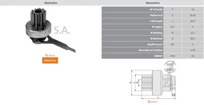 ZEN 0960 10 Dis Lotus Elise-Rover 216-620-820-850 Ccw SD4043 26696 63226692 54292179 54295252010 63227045010 26607 63227037 63226696 SDV3189