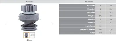 ZEN 1986 11 Dis Ford Focus-Galaxy-Mondeo-S-Max 2.0 DS7Z11002J 1172404 UD19783SD F1FT11000NB 60001083210 1986 GV6T11000AA GV6T11002A 1180603 1006210501