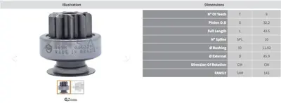 ZEN 1998 9 Dis Isuzu D-Max 1.9 Ddi-4x4 2017 4762012071 BP53035 438000 GF294AF H8345 T350A45 4863901410 449501030 449512082 PRS0475