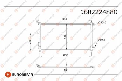 PSA 1682224880 E-Kli Kondense 1682224880