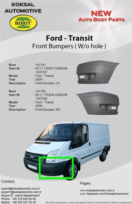 ROOT ROOT-141181 On Tampon Kosesi Sol Sissiz Ford Transit V347 06- 6C11 17K937 ADM5AB