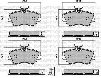 KRAFTVOLL 07160064 On Fren Balatasi Transporter T4 2,4d 2,5tdi 90>03 701698151 V108126 986460941 2201620 FVR785 K6000210 F026000013 252012419PD 2012401 571460J