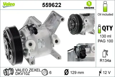 Valeo 559622 Klima Kompresoru  Mazda 3  1.6 2003/2009 BP4K61K00
