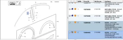 PSA 13464463 Mouldıng 13269416 13269420 13464463 13464467 2160586 2160590 2160660