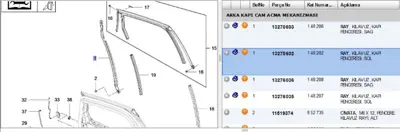 PSA 13270602 Kapı Cam Rayı Arka Sol Hb ASTRAJ 13270602 148202