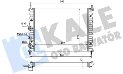KALE 363970 Su Radyatörü 46420484