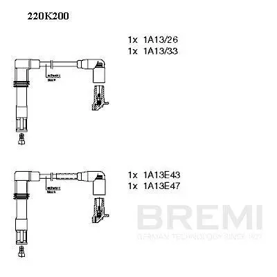 BREMI 220K200 Buji Kablosu 036905409K