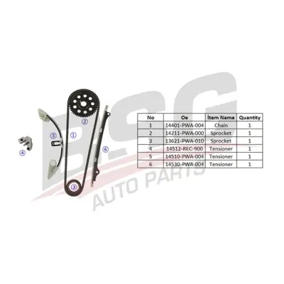 BSG 35-102-001 Eksantrik Zincir Seti 14401PWA004