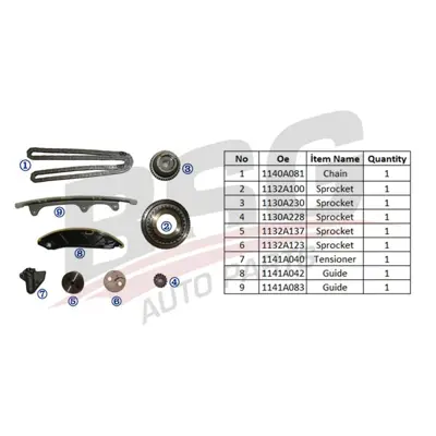 BSG 62-102-001 Eksantrik Zincir Seti 1140A081