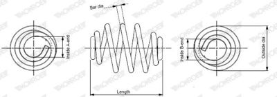 MONROE SN3407 Arka Helezon 248mm Vw Transporter 7H0511115F