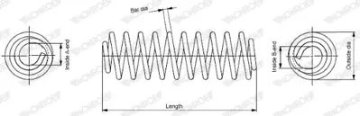 MONROE SP2275 Helezon Yayi On Bmw 3 E46 5 E39 95-06 1093069