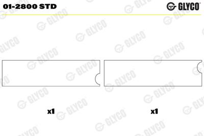GLYCO FBC 6018-0 STD Kol Yatak Seti (Std) - Ford Cargo , 2524-3230 (Bc6018-0-Gl) 96463798 203211 215027 343392 233210 57393 402092 151027C 96463799 BC6018