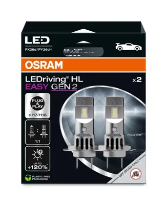 OSRAM 64210DWESY2-2HB Led Ampul H7 H18 Easy Model Px26d 12v 64210DWESY