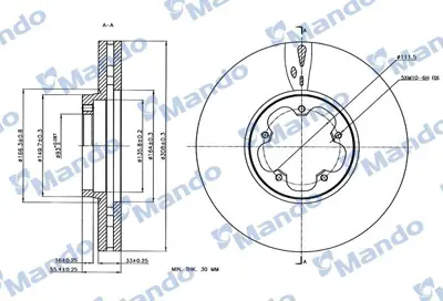 MANDO MBC035029 Fren Dıskı[fr]ford BK211125AC