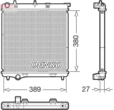 DENSO DRM21108 Engine Cooling 1330E5 RA0070091 50467A 1033051 732930 9002189 61277 8MK376718631 133000000 9638520480