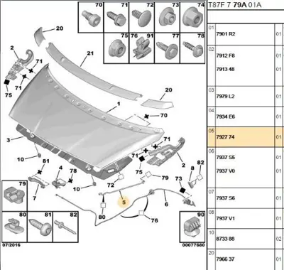 PSA 7927.74 Kaput Destek Demiri 7927.74