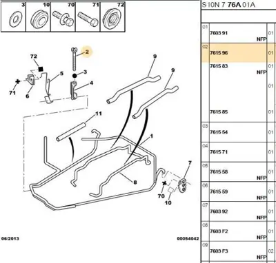 PSA 7615.96 Stepne Kancası 7615.96