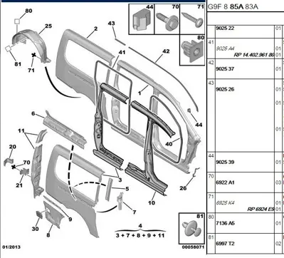 PSA 7136.FA Bağlantı Vıdası 7136.FA