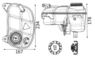 BEHR MAHLE CRT298000S Rad. Su Deposu W447 M654 A4475000149
