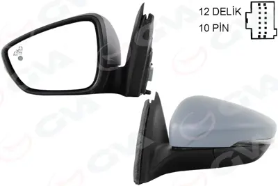 GVA 1035225 Diş Dikiz Aynasi Sol Ford Focus 18-Gt Elektrikli &nbsp;JX7B 17E715 KF