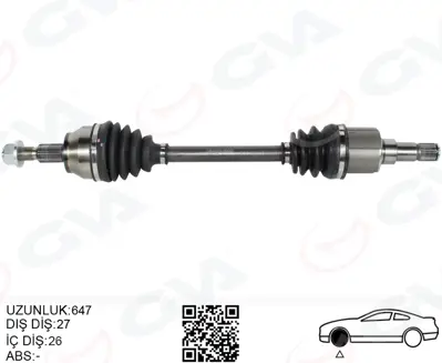 GVA 4433155 Komple Ön Aks Sol Connect 14-Gt 1.6 Tdci 1867867 FV6ZB437H RMDV613B437KA FO315L 203222 1860765 1924280 218428 T68431 FO365L