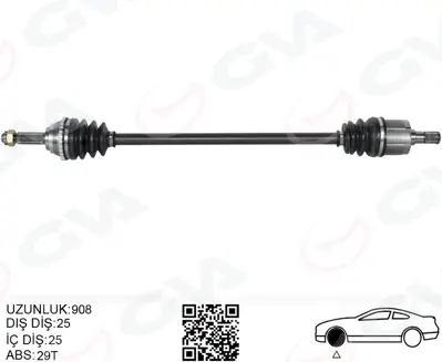 GVA 4491054 Komple Aks Ön Sag Hyundai Accent Admire 1.3-1.5-1. 4950025210 N2810500 224129 3541400 495001C301 4950025310 827076 824065 495001E650 151739