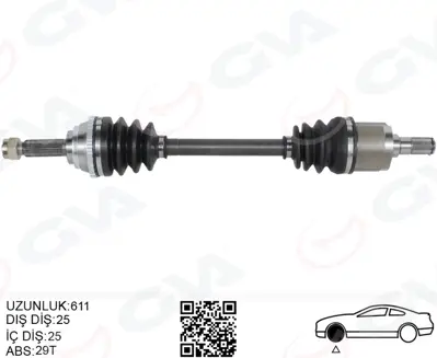 GVA 4491055 Komple Aks Ön Sol Absli Hyundai Accent Admire 1.3- 4950025300 4950025200 CV3008 4950025500SJ 620HH24 Y04213 1211ACCAT MCV8H24 4950025400 4950025311