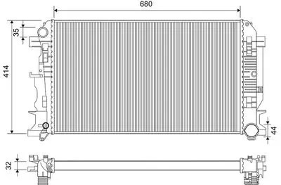 Valeo 701475 Radyatör Mercedes Sprinter 2E0121253 2E0121253A 2E0121253B 9065000002 9065000102 9065000202 MSA2446 734930 734929 67156A