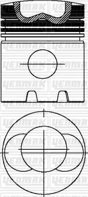 YENMAK  31-03523-000 Piston-Segman Q100.0mm Std-Khd-F4 L 912 