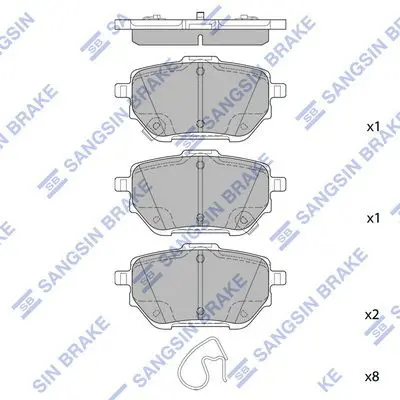 SANGSIN SP4537 Arka Fren Balata Toyota Yaris Cross 1,5l M15a-Fxe  0446602410 044660D060