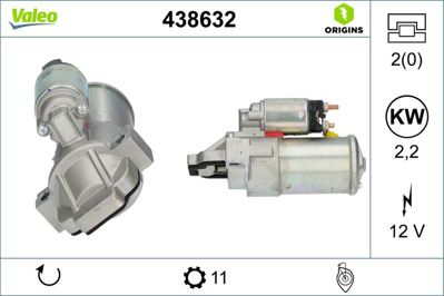 Valeo  438632 Mars Motoru Transit Custom V.362  18-Gt 2.0 Ecobl GK2T11000AB 2011357