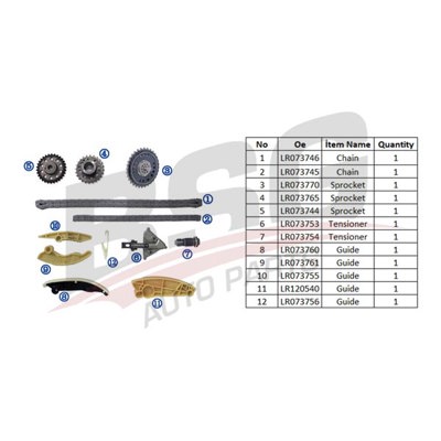 BSG 15-102-036 Eksantrik Zincir Seti LR139320