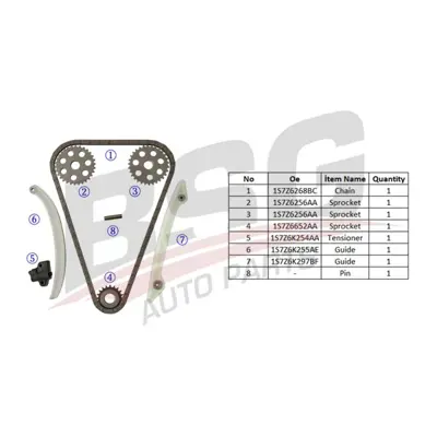 BSG 30-102-009 Eksantrik Zincir Seti 1S7G6268BCSET