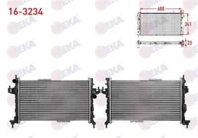 VEKA 163234 Radyatör Opel Corsa C-Combo C Z13dt 1300259