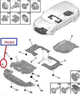 İthal ER7013LC On Tampon Alt Muhafaza Reflektor C4 Ii Ds4 09> 7013LC