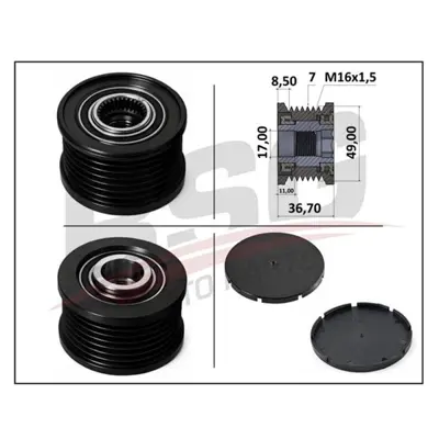 BSG 75-630-006 Alternatör Kasnagi 7701062985