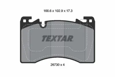 TEXTAR 2673001 Fren Balatasi Ön LR157388
