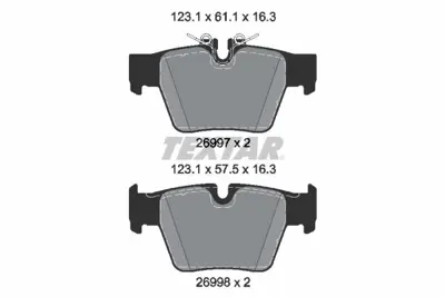 TEXTAR 2699701 Fren Balatasi Arka 34208842964