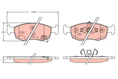 TRW GDB2350 Fren Balatasi Ön 77368831
