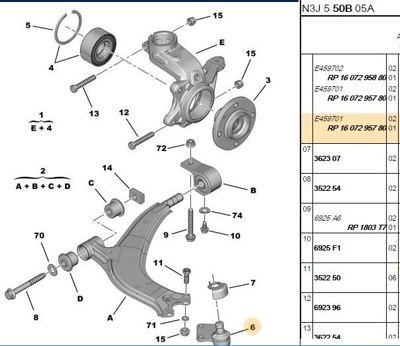 EUROREPAR 1607295780 Erp Rotil 57019818 9300769 D110076 FAS0052 CX0022 15981 1607295780 PEBJ6908 850028512 41319B