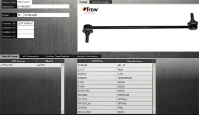 FROW 5521215031 Z Rot Stabilizer On Sag Sol Mazda Mpv Ii LC7034170 53035618 850050616 917069 MDL135 TC2296 3344501 31178 3808016 MDLS7400