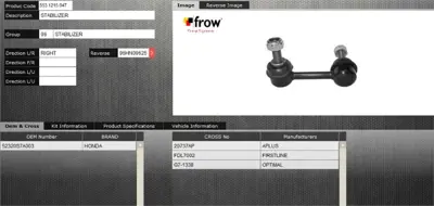 FROW 5531215047 Z Rot Stabilizer Arka Sag Honda Stream 01- 52320S7A003 BDL7002 850040643 10604402R J64065YMT J4894018 SS7259 G71338 600000151120 850428