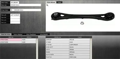 FROW 6551220001 Denge Kolu Arka Audi A6 05-11 4F0501529C TC2816 112872 L29J00 AUTC5479 58083509 4F0501529E 4247901 30933477 27126