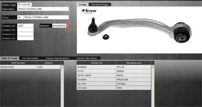 FROW 6611205009 Rotilli Kol Sol Audi A8 94- 8E0407693D FCA6841 422VG1080 34100 G61351 4Z7407693D 37776 AST2311 QSJ3684S TRC0182