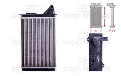 AUTOLUX 3143010-22 Kalorifer Radyatoru Mekanik 216x157 Mm 3143010-22