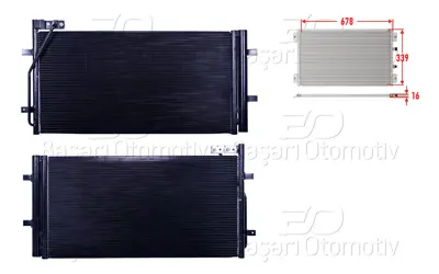 WISCO 1143076-00 Klima Radyatoru 678x339x16 1143076-00
