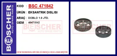 İthal 471842 Eksantrik Dislisi Doblo 1.9 Jtd. 46471842 60814747 A09388 TB2347 181026 88828 FT45593 T442432 424568 42432