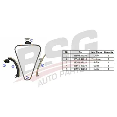 BSG 85-102-005 Eksantrik Zincir Seti WG1768001 385607 PTA1140256 1307047010 1359147050 1356247020 1350647010 1305047010 1305047011 210519