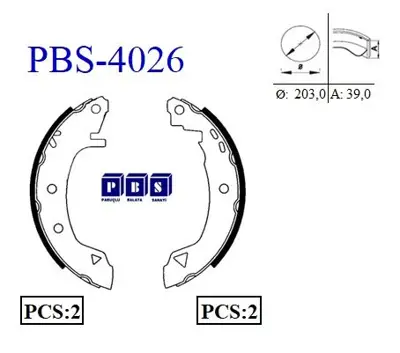 PBS 4026 Arka Fren Balatası Pabuc R19 Expres Brava Bravo Marea 9947106 9950814 60703319 60750472 60750466 60750871 7701202543 7701202919 7701262919 7701205884