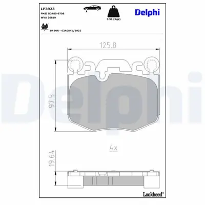 DELPHI LP3923 Fren Balatasi On Bmw 5 (G60  G90  G68) G61 7 (G70) 34108842387